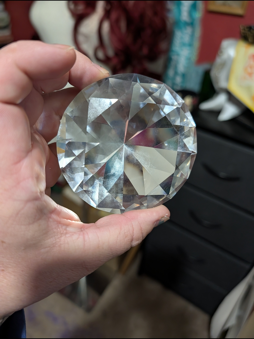 Crystal Faceted Decorative Accent - Clear - Picture 2 of 4